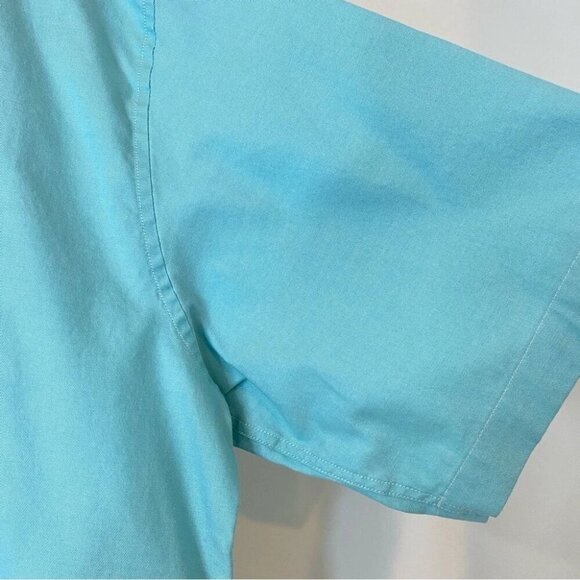 Miller Performance 100% Organic Cotton Size 2XT Teal Blue Short Sleeve Shirt - Picture 3 of 16